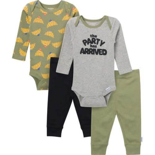 4-Piece Baby Boys Party Croissant Onesies® Bodysuits and Pants