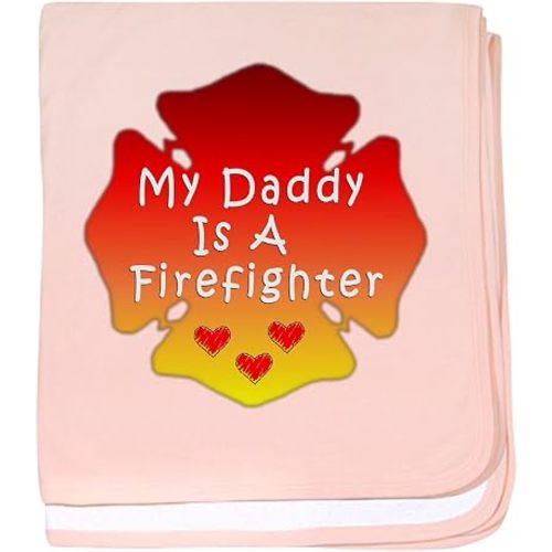 CafePress My Daddy is A Firefighter Baby Blanket, Super Soft Newborn Swaddle