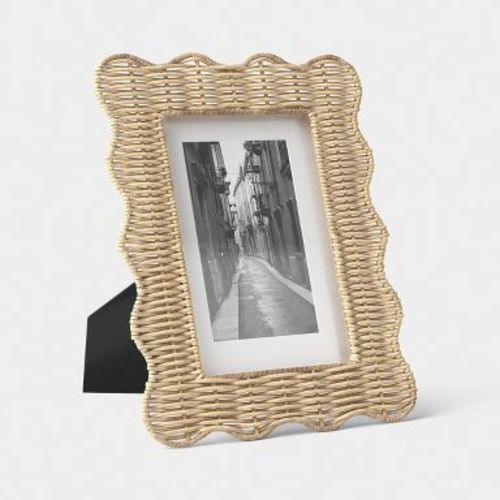 8"x10" Matted to 4"x6" Rattan Wavy Picture Frame - Room Essentials™