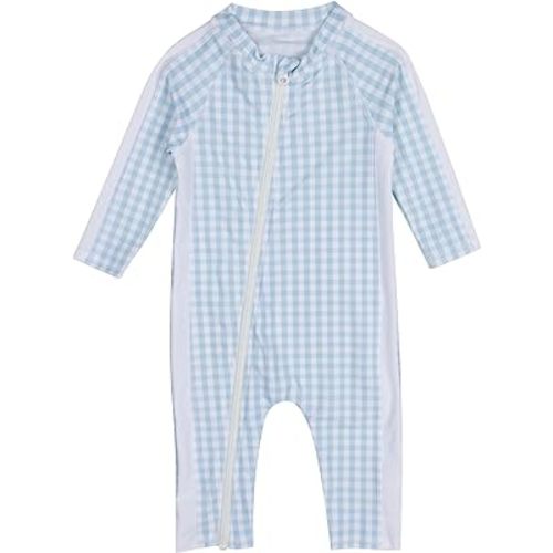 SwimZip Boys' Long-Sleeve UPF 50+ Swimsuit for Baby, Toddler, & Little Boys