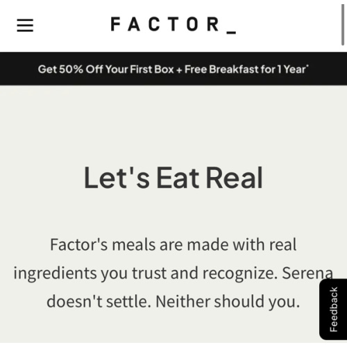 Factor Meal Subscription