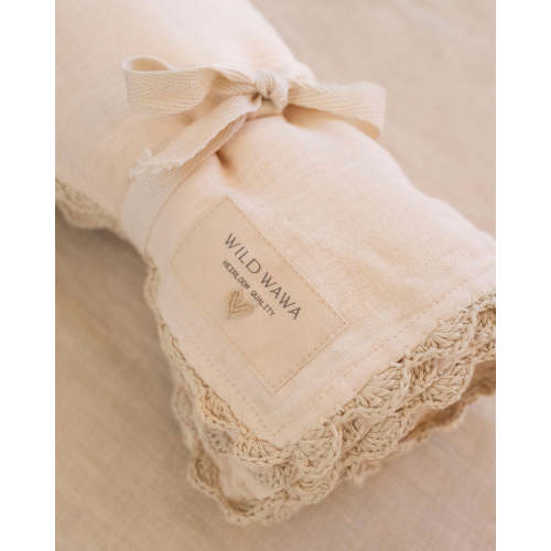 Crochet Trim Swaddle in Cloud – Wild Wawa