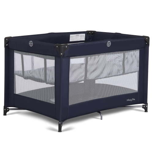 Dream On Me Zazzy Portable Play yard with Bassinet, Navy