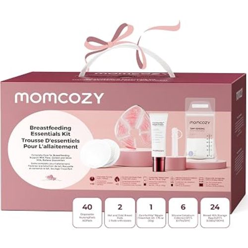 Momcozy 73PC Breastfeeding Essentials Kit,New Moms Postpartum Essentials