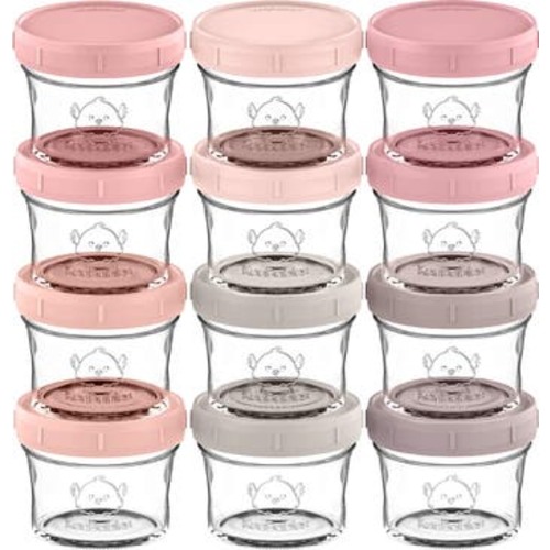 12-Pack Prep Jars Baby Food Storage Glass Containers