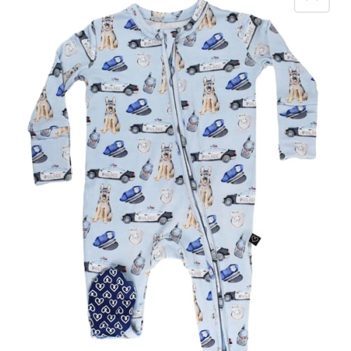 Police Zippered Footie