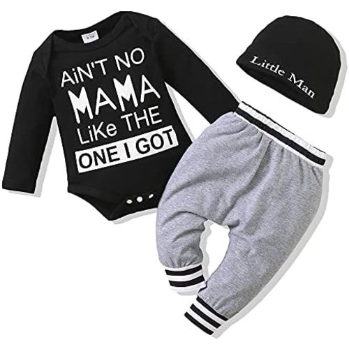 Newborn Infant Baby Boy Clothes Fall Winter Outfits New to The Crew Outfit Toddler Baby Boy Clothes Set