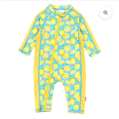 Sunsuit - Long Sleeve Romper Swimsuit | "Lemons"
