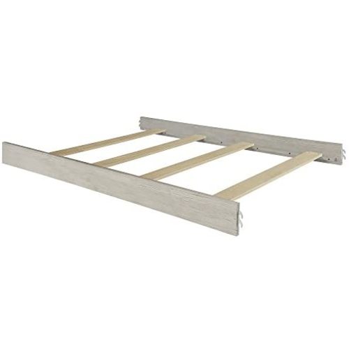 Evolur Universal Convertible Crib Wooden Full Size Bed Rail, Antique Grey Mist