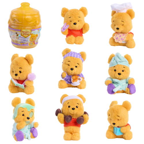 HAPPY HAUL Disney Winnie the Pooh Hunny Hugs Capsule Plush Collectible, Honey Pot Blind Capsule Surprise, 5.5 in Stuffed Toy, Short-Run Drop, Ages 8+