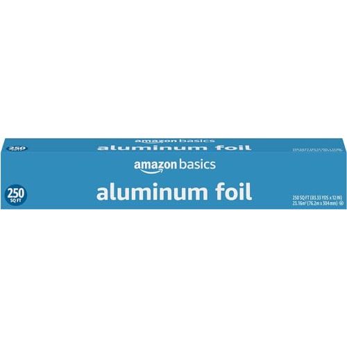 Amazon Basics Aluminum Foil, 250 Sq Ft, pack of 1 (Previously Solimo)