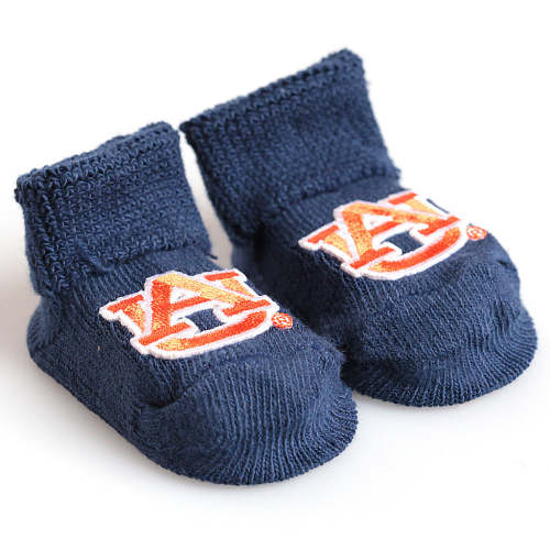 Navy Auburn Baby Booties in Gift Box

      – Auburn Art