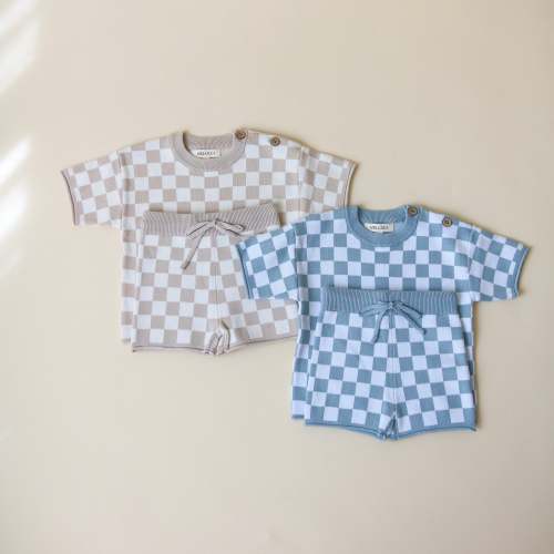 Checker Knit Set – August + Willow