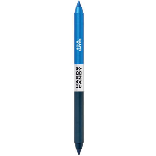 Hard Candy Party Lines 2-In-1 Eyeliner Duo, Pencil, Soul Mate, Matte Navy & Metallic Cobalt Blue