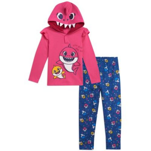Pinkfong Baby Shark Cosplay Pullover Hoodie French Terry Costume Leggings Outfit Set Newborn to Infant