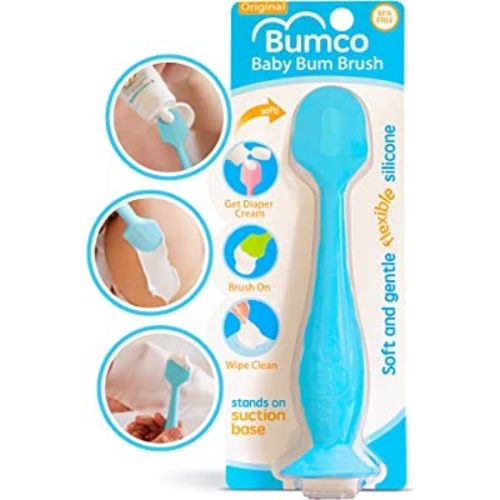 Bumco Baby Diaper Rash Cream Applicator - Baby Bum Brush Diaper Cream Spatula for Butt Paste Diaper Cream - Newborn Baby Essentials, Perfect for Baby Registry, Baby Shower Gifts - Blue