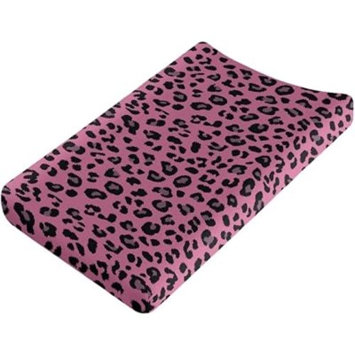 Leopard Print Diaper Change Table Covers Soft Changing Pad Cover for Baby Waterproof Cradle Mattress Sheets Nursery Decor
