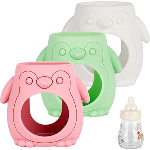 3 Pack Silicone Sleeves for MAM Baby Bottles - Anti Breakage Baby Bottle Holder, Compatible with MAM Baby Bottle, 6OZ