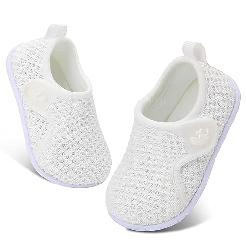 FEETCITY Baby Boys Girls First Walking Shoes Infant Sneakers Crib Shoes Breathable Lightweight Slip On Shoes