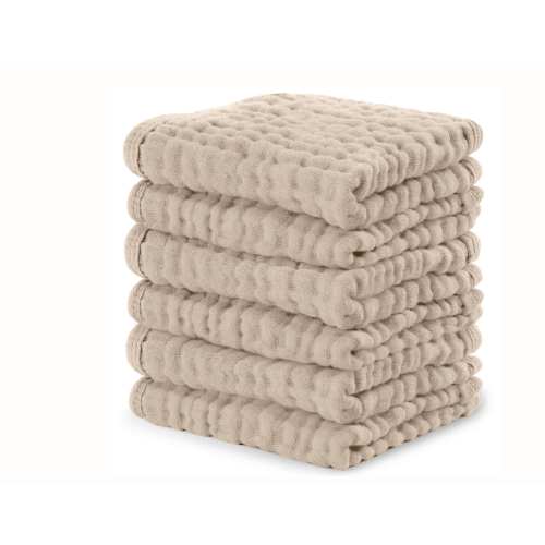 Muslin Washcloths in Sand – Comfy Cubs