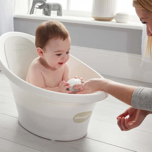Shnuggle Baby Bath – Newborn Support Bathtub with Bum Bump & Foam Backrest – Shnuggle USA