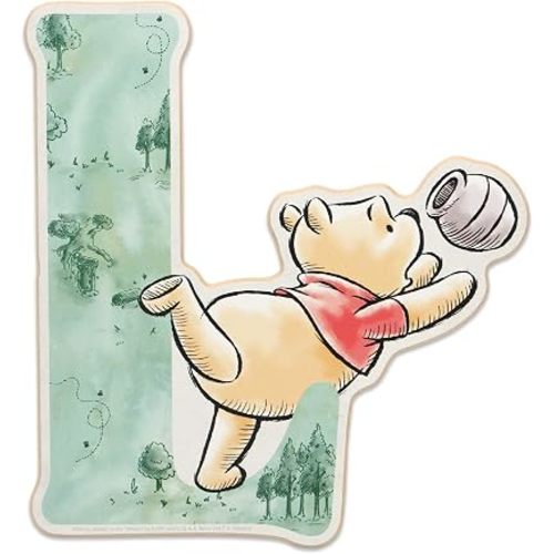 Open Road Brands Disney Winnie the Pooh Letter L Wood Wall Decor
