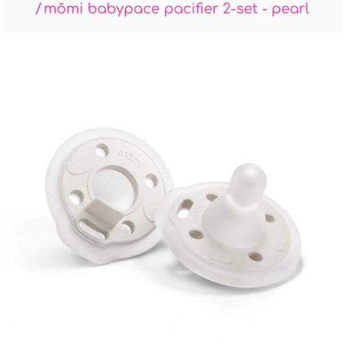 mōmi babypace pacifier 2-set - pearl