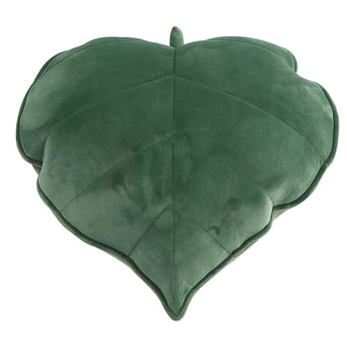 Cyprinus Carpio 3D Leaf Shape Household Pillow Cushion Sofa Lumbar Pillow Household Throw Pillow Decoration 20 * 20 Inch (Green)