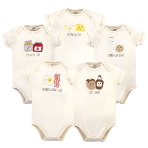 Luvable Friends Touched by Nature Bodysuits 5pk, Natural Pairings, 3-6M