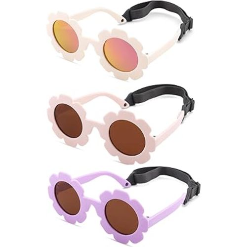 Polarized Baby Sunglasses with Strap UV400 Infant 0-24 Months