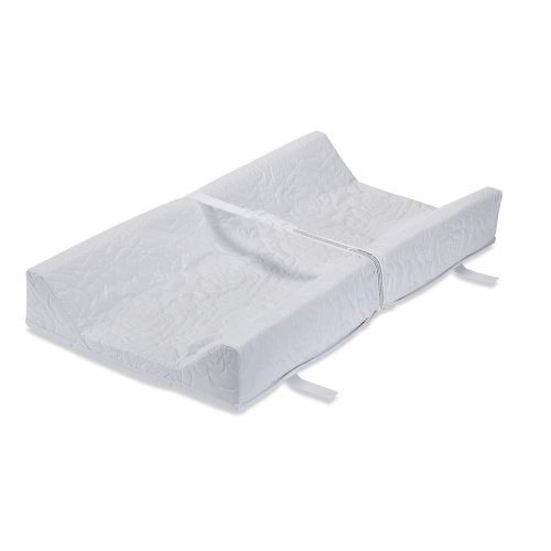 LA Baby Waterproof Contour Changing Pad, 30" - Made in USA. Easy to Clean Quilted Cover W Non-Skid Bottom, Safety Strap, Fits All Standard Changing Tables/Dresser Tops for Best Infant Diaper Change