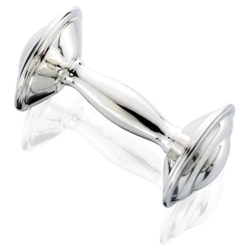 Sterling Silver Dumbbell Rattle