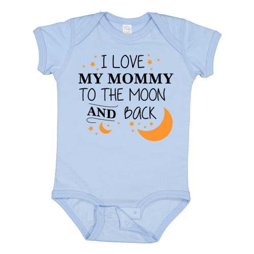Inktastic I Love My Mommy to the Moon and Back Boys or Girls Baby Bodysuit