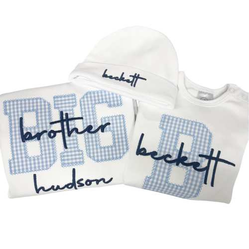 Baby boy hospital outfit, coming home outfit, monogrammed, sk creations,