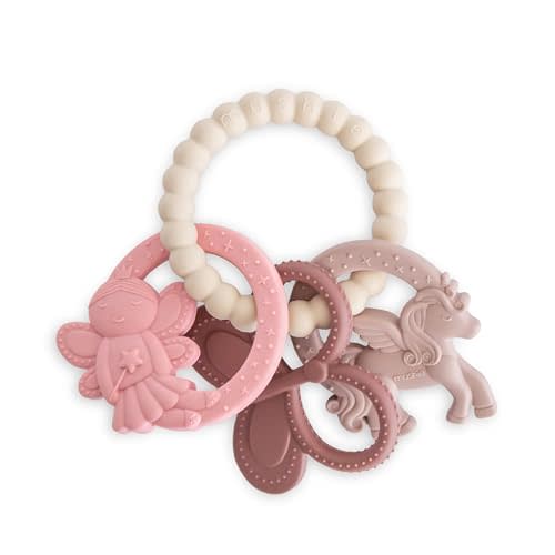 mushie Silicone Fairy Teething Ring Toy