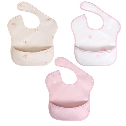 Ali+Oli Smock Bibs for Babies, BPA-Free Oeko-Tex Certified, Waterproof Baby Smock, Machine Washable, Toddlers Ages 6m+