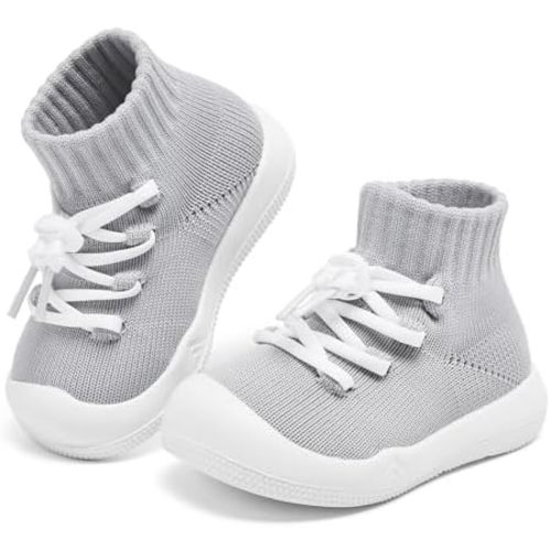 Fahrerliebe Baby Socks Shoes for Boys and girlsAnti Slip Sports ShoesToe ProtectionBaby Walking Shoes, Lightweight and Breathable Slip on Walking Shoes