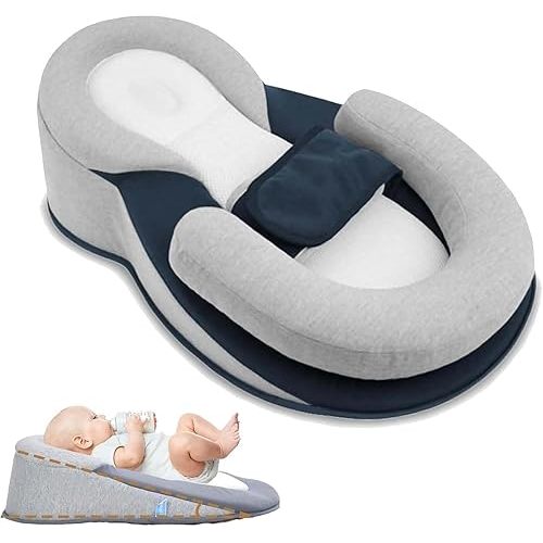 Baby Lounger Pillow for Infant Support Cushion,Reflux Pillow for Baby to Reduce Spit-Up & Digestive Discomfort, Bottle Feeding, Tummy Time
