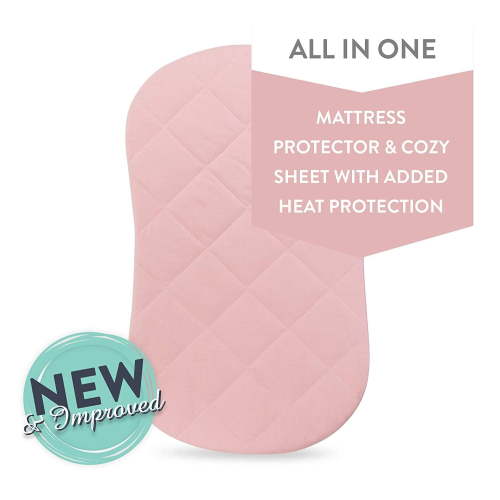 Ely's & Co Quilted Hourglass Bassinet Sheet made of Jersey Cotton and Quilted with a Polyester Filling with Heat Protection