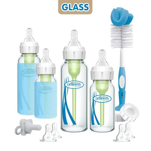 Dr. Brown's Anti-Colic Options+ Narrow Glass Baby Bottle Starter Set