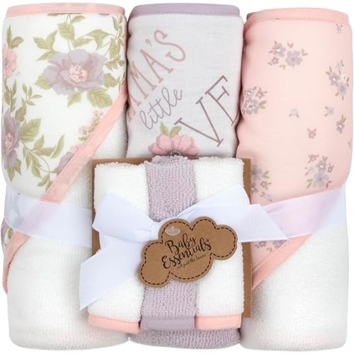 Hooded Baby Bath Towel and Washcloth 6 Piece Set for Newborns, Infants & Toddlers, Boys & Girls Baby Hooded Towels Set