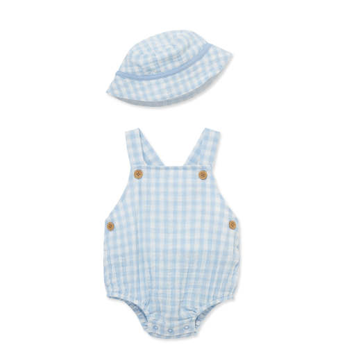 Check Gauze Sunsuit & Hat
