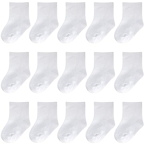 Baby Socks Girls Newborn Socks Crew Baby Boys Infant Dress Socks Baptism Christening 0-12 months 15 Pack