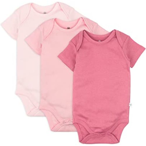 baby-girls Organic Cotton Short Sleeve Bodysuits Multipack