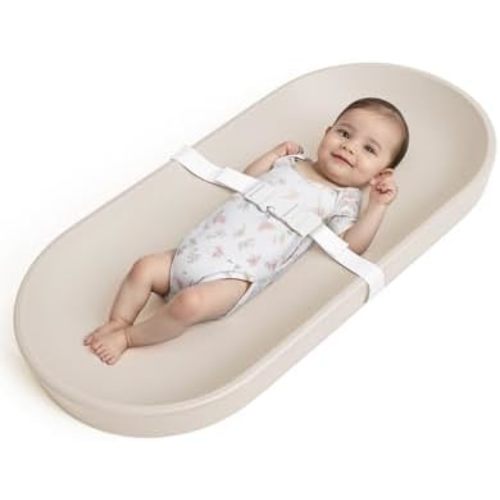 COMOMY Baby Changing Pad for Dresser - Wipeable & with Restraining Belt