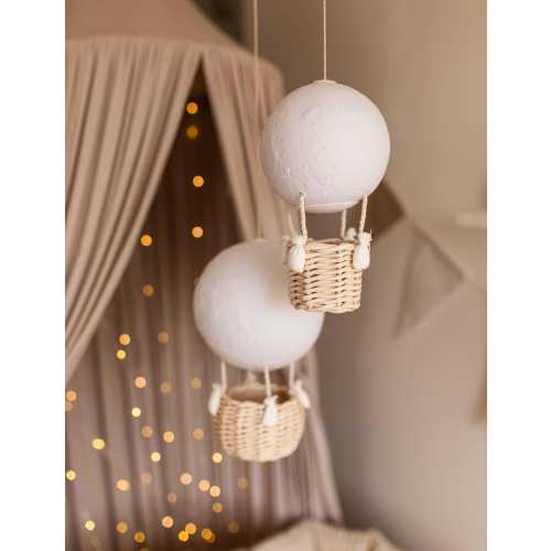 Moon Night Light , Hot Air Balloon Nursery Lamp , Baby Room Decor