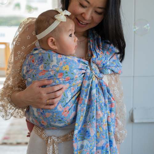 Charm Ring Sling | Unicorn Floral Baby Sling | hope&plum