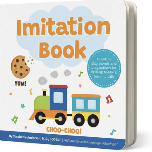 Imitation Book: Interactive & Fun Learn to Talk Board Book For Toddlers Ages 0-4, Written by a Speech Therapist
