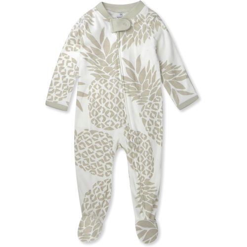 HonestBaby Sleep and Play Footed Pajamas One-Piece Sleeper Jumpsuit Zip-front PJs Organic 3-6 Months
