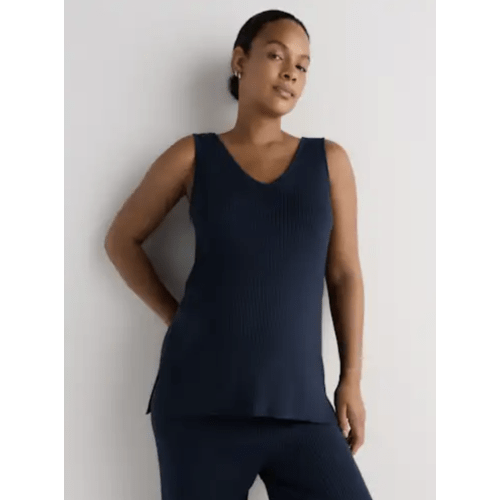 Cotton Cashmere Maternity Lounge Set in Atlas Navy